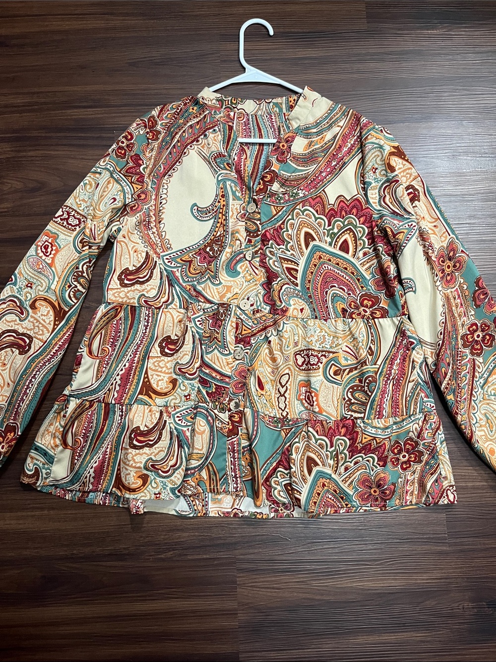 Baby Doll Fall Print Blouse